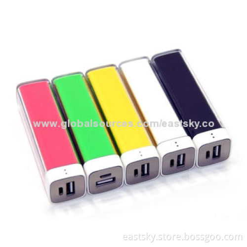 2,200mAh lipstick power bank, stylish, compact, portable and fashionable designNew